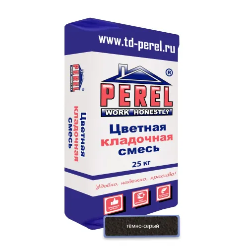 Цветная кладочная смесь Perel VL (лето) 0215 темно-серый 25кг купить в Санкт-Петербурге
