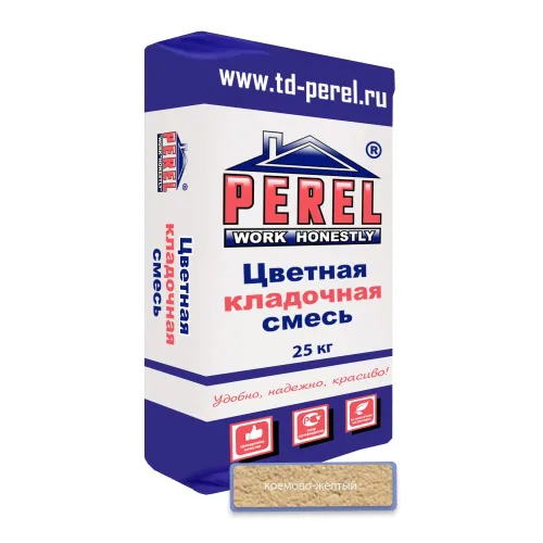 Цветная кладочная смесь Perel VL (лето) 0230 кремово-желтый 25кг купить в Санкт-Петербурге