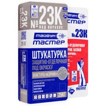 ТАЙФУН МАСТЕР № 23К-3 25кг Штукатурка защитно-отделочная шуба белый 2.5мм купить в Санкт-Петербурге