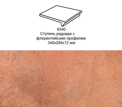 Ступень рядовая Stroher 9340 Keraplatte Aera флорентинер 755 camaro 340x294x12мм 4шт/уп купить в Санкт-Петербурге