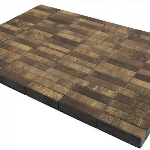 BRAER Тротуарная плитка Прямоугольник ColorMix Каштан 200х100х60мм 12,96м2/пд купить в Санкт-Петербурге