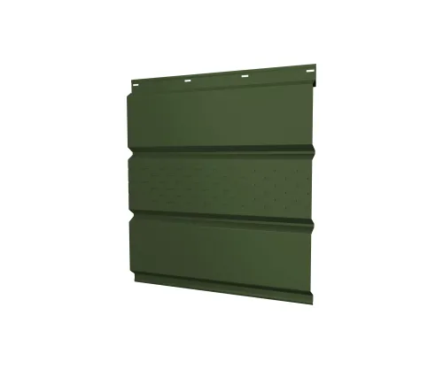 Софит металл центральная перфорация GL 0.50мм GreenCoat Pural Matt BT (темно-зеленый) RR11 {длины по спецификации} купить в Санкт-Петербурге