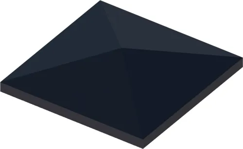 БЕТ-А Оголовник столбовой 480х480х100мм 9005 (черный) 48шт/пд купить в Санкт-Петербурге