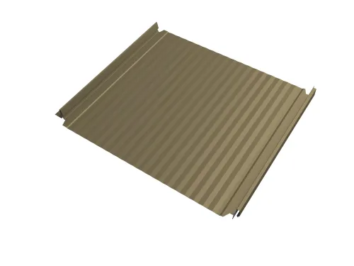 Кликфальц Double Pro Gofr GL 0.45мм 1014 (бежевый) ПЭ с пленкой на замках {длины по спецификации} купить в Санкт-Петербурге