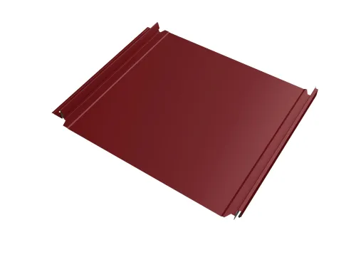 Кликфальц Double Pro GL 0.45мм 3011 (красный) ПЭ с пленкой на замках {длины по спецификации} купить в Санкт-Петербурге