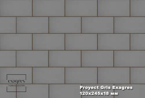 Плитка тротуарная Proyect Gris Base 12х24.5х1.8 антислип 18шт/упак Exagres купить в Санкт-Петербурге