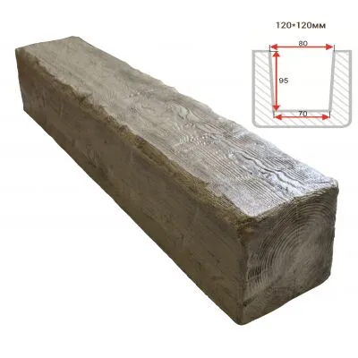 Балка декоративная "Рустик" 120х120мм 1000мм Арнодекор купить в Санкт-Петербурге