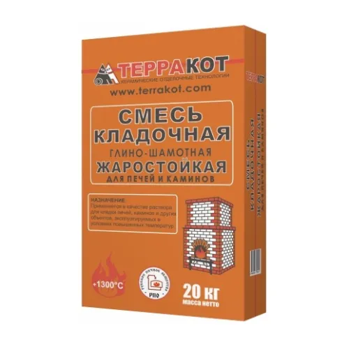 Терракот 20кг Смесь большая кладочная глино-шамотная купить в Санкт-Петербурге