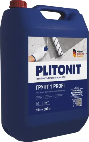 Грунт 1 10л Праймер-концентрат 1:5 акрилатный для подготовки оснований PLITONIT купить в Санкт-Петербурге