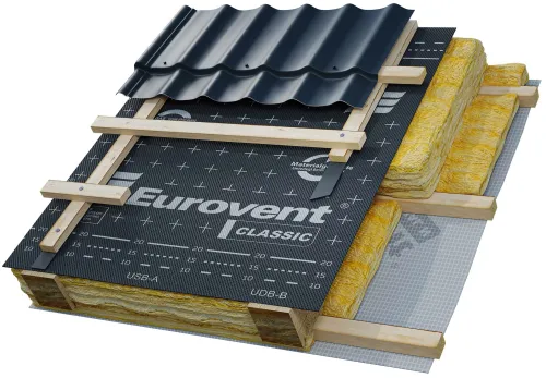 Диффузионная мембрана Eurovent Classic 1.5х50м 75м2 купить в Санкт-Петербурге