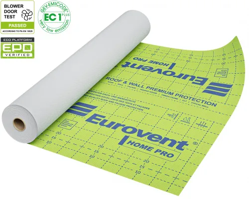 Диффузионная мембрана Eurovent Home Pro 1.5х50м 75м2 купить в Санкт-Петербурге