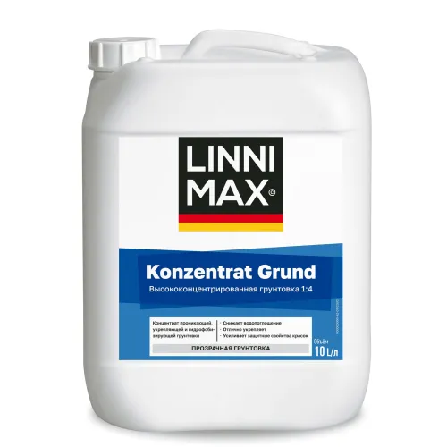 Konzentrat Grund (1:4) 0,9л Грунтовка-концентрат водно-дисперсионная LINNIMAX купить в Санкт-Петербурге