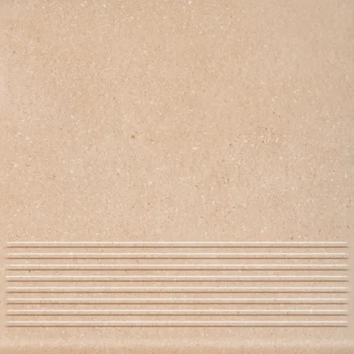 Ступень без капиноса с насечками Mattone Sabbia beige структурная 300х300х8.5мм Paradyz 13шт/уп купить в Санкт-Петербурге