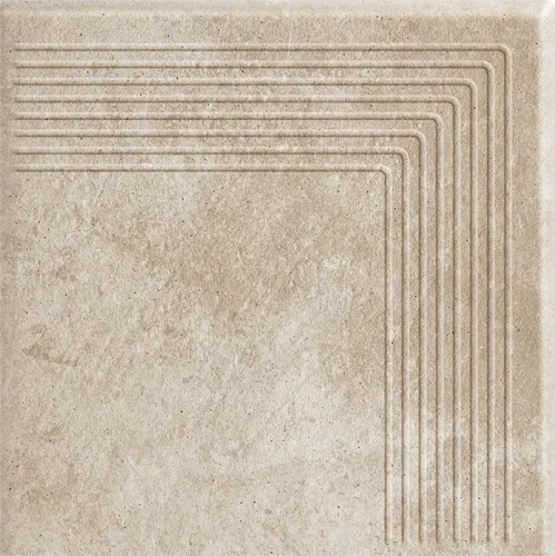 Ступень угловая без капиноса с насечками Viano beige структурный 300х300х11 Paradyz купить в Санкт-Петербурге