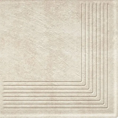 Ступень угловая без капиноса с насечками Scandiano beige структурный 300х300х11 Paradyz купить в Санкт-Петербурге