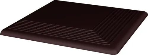 Ступень угловая без капиноса с насечками Natural brown гладкий 300х300х11 Paradyz купить в Санкт-Петербурге