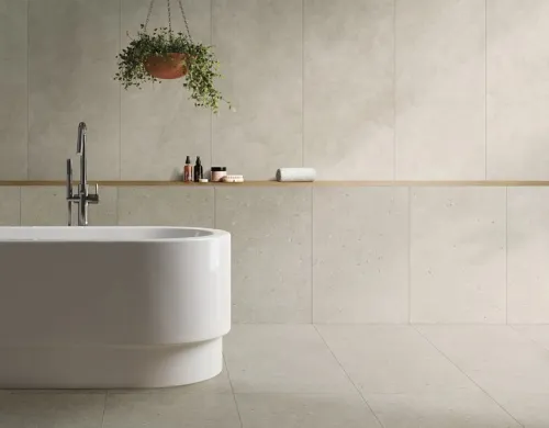 Керамогранит MicroCement 120x60x0.9 Кремовый нат. ректифицир. (2шт/уп/1.44м2) VitrA купить в Санкт-Петербурге