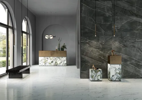 Керамогранит CityMarble 120x60x0.8 Калакатта Блэк лаппатир. ректифицир. (2шт/уп/1.44м2) VitrA купить в Санкт-Петербурге