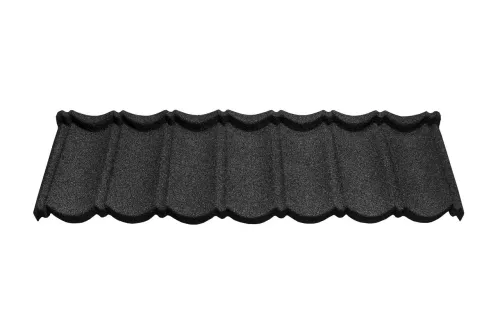 Черепица композитная 0.40мм 1340х420мм CM ROOF BOND BLACK (черный) купить в Санкт-Петербурге