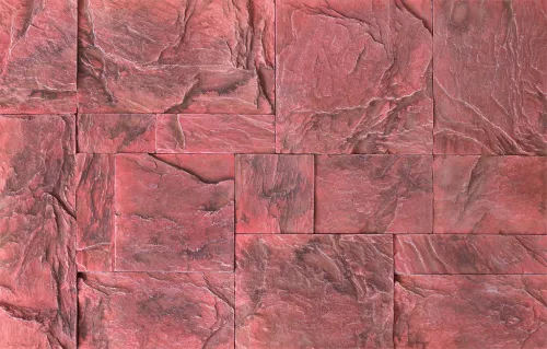 Искусственный камень Лайт Холодная лава красный 1м2 CraftStone купить в Санкт-Петербурге