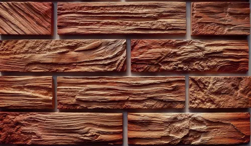 Искусственный камень Лайт Окаменевшее дерево 240х60мм коричневый 0.9м2 CraftStone купить в Санкт-Петербурге