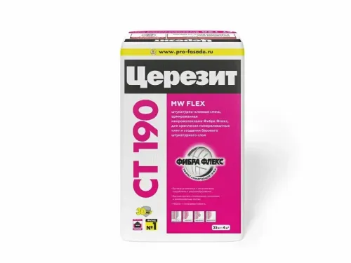 CT 190 TILE 25кг Клей фасадный для минераловатных плит Церезит купить в Санкт-Петербурге