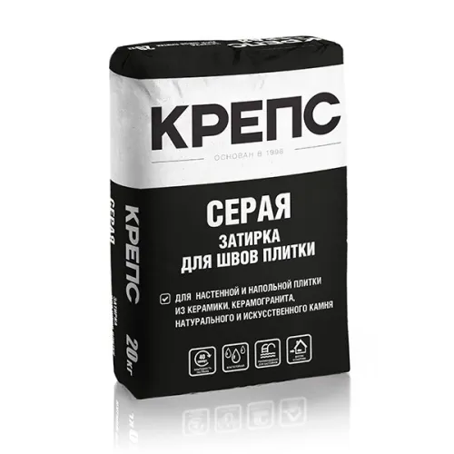 20кг Затирка для швов Серый КРЕПС купить в Санкт-Петербурге