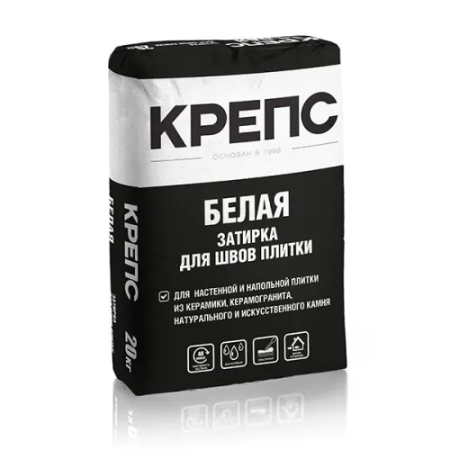 20кг Затирка для швов Белый КРЕПС купить в Санкт-Петербурге