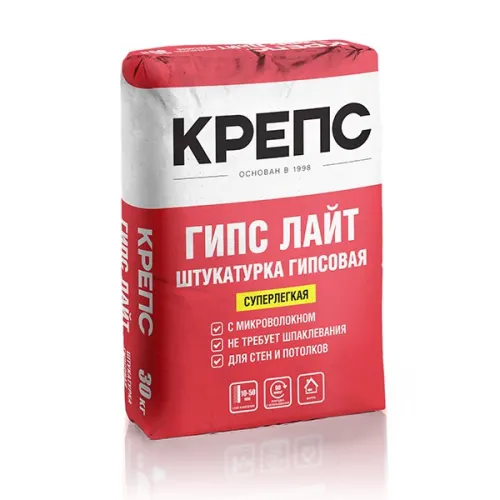 ГИПС ЛАЙТ 30кг Штукатурка гипсовая КРЕПС купить в Санкт-Петербурге