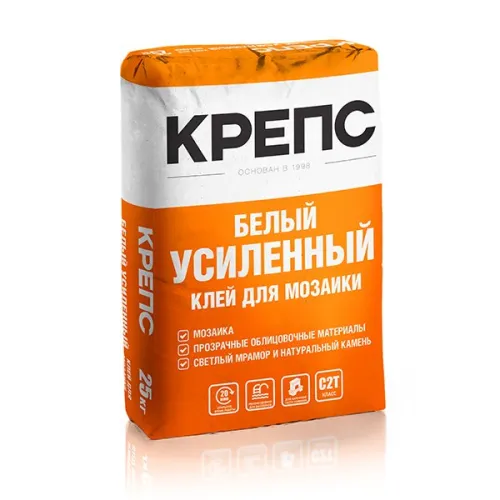 УСИЛЕННЫЙ 25кг Клей для плитки Белый КРЕПС купить в Санкт-Петербурге