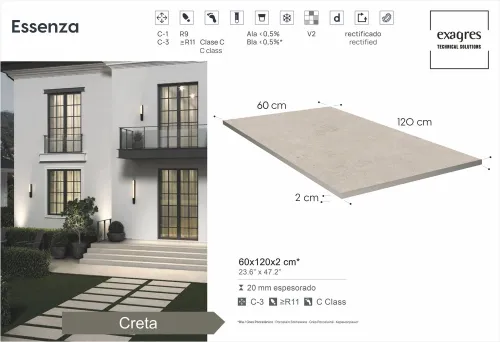 Керамогранит уличный Essenza Creta Base C3 600х1200х20мм 1шт/уп TERRASLAB купить в Санкт-Петербурге