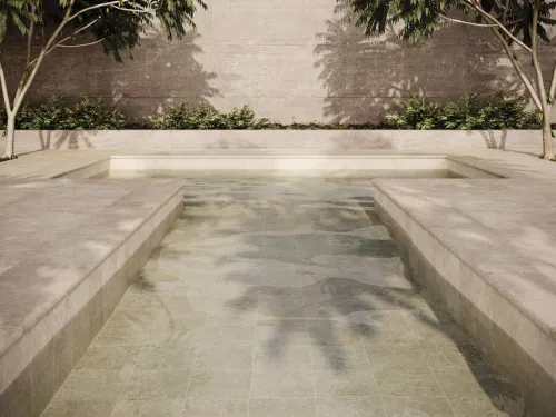 Керамогранит уличный Trevia Beige Base C3/R11 Antislip 600х600х20мм 2шт/уп TERRASLAB купить в Санкт-Петербурге