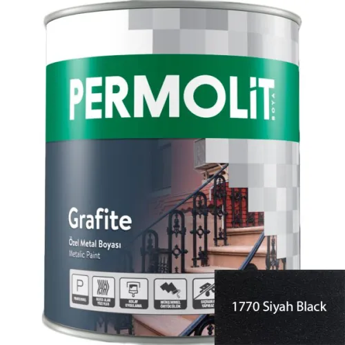 GRAFİTE 0.65л краска для металла эпоксидная графитовая PERMOLIT купить в Санкт-Петербурге