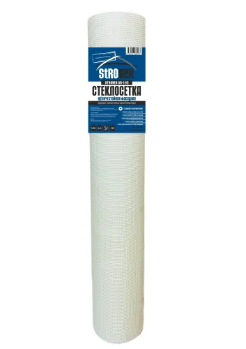 Стеклосетка фасадная STROVER SR-145 плотность 145г/м2 1х50м 1800H 4х4мм 1х20м купить в Санкт-Петербурге