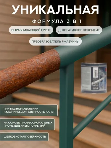 Защити металл Грунт эмаль (0.75кг) зеленый RAL6005 Сделай ПОЛ купить в Санкт-Петербурге