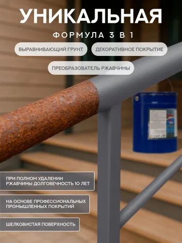 Защити металл Грунт эмаль (евроведро) (20кг) серый RAL7024 Сделай ПОЛ купить в Санкт-Петербурге