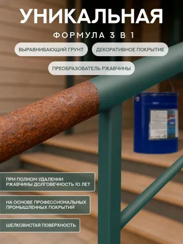 Защити металл Грунт эмаль (евроведро) (20кг) зеленый RAL6005 Сделай ПОЛ купить в Санкт-Петербурге