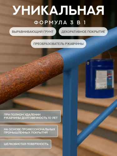 Защити металл Грунт эмаль (евроведро) (20кг) синий RAL5005 Сделай ПОЛ купить в Санкт-Петербурге