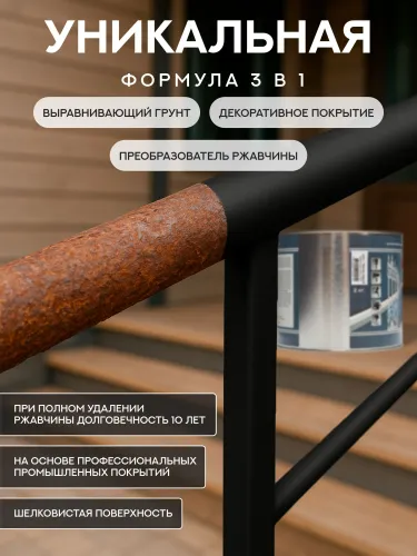 Защити металл Грунт эмаль (2кг) черный RAL9005 Сделай ПОЛ купить в Санкт-Петербурге