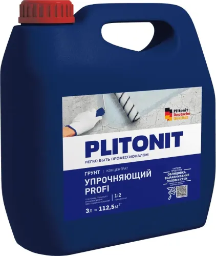 PROFI 3л Грунт упрочняющий глубокого проникновения для слабых оснований PLITONIT купить в Санкт-Петербурге