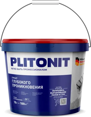 PROFI 10л Грунт глубокого проникновения в ведрах PLITONIT купить в Санкт-Петербурге
