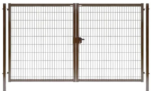 Ворота распашные Medium New Lock 2030х6000мм 8017 коричневый Grand Line купить в Санкт-Петербурге