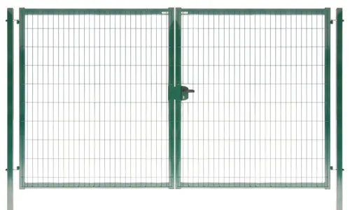 Ворота распашные Medium New Lock 1730х3500мм 6005 темно-зеленый Grand Line купить в Санкт-Петербурге