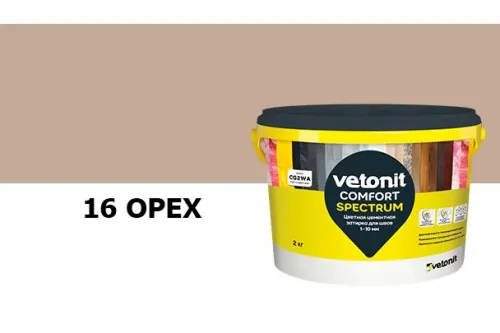 Затирка цветная цементная для швов 1-10мм Vetonit comfort spectrum 16 орех 2кг купить в Санкт-Петербурге
