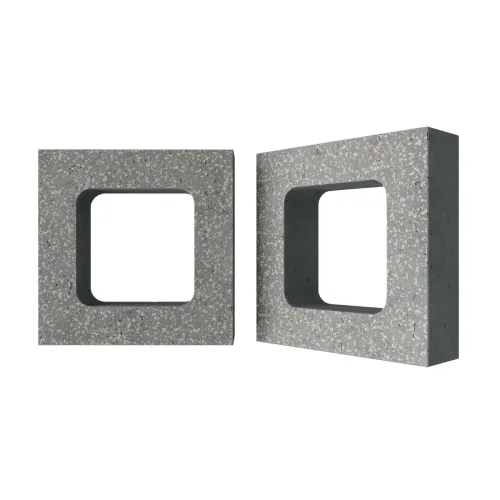 Блок архитектурный шлифованный Cube (Куб)-70 LUX серый 250х250мм Nokkel купить в Санкт-Петербурге