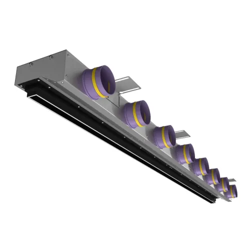 Компактный щелевой диффузор для натяжного потолка с КСД на 8 выходов VPNDU 2000х25/90х8 Provent купить в Санкт-Петербурге