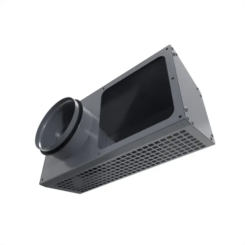 Решетка фасадная комбинированная приточно-вытяжная IOS 125G серый 7024 Provent купить в Санкт-Петербурге