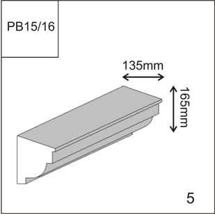 PB 15/16 Декоративный профиль, легкий фасадный декор
