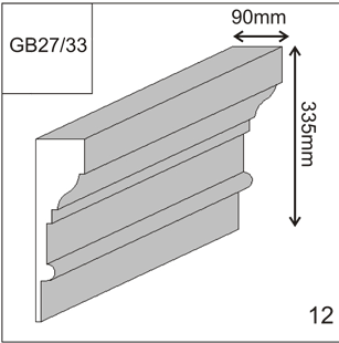 GB 27/33 Фасадный декор, архитектурный профиль