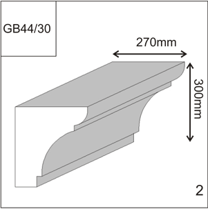 GB 44/30 Декоративный архитектурный профиль для фасадов